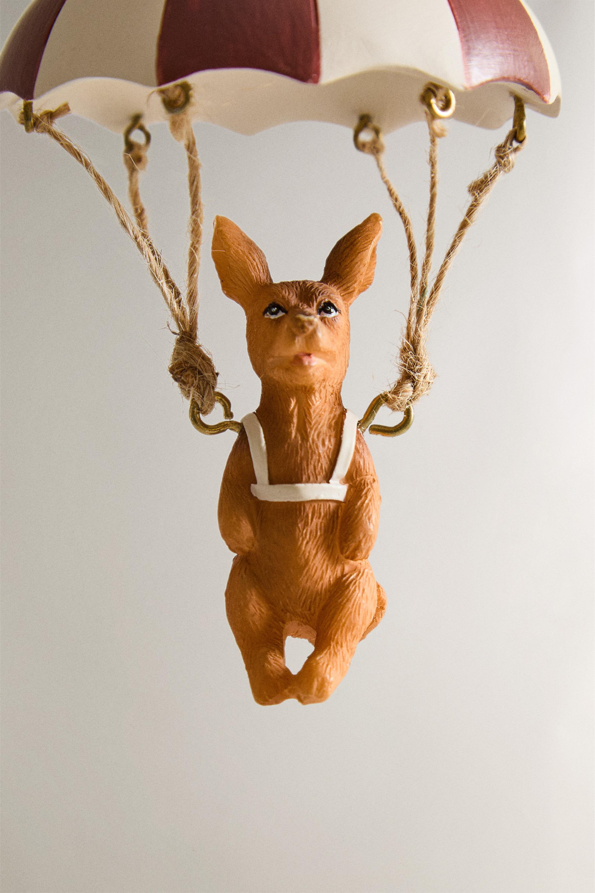 DOG WITH A PARACHUTE CHRISTMAS TREE ORNAMENT